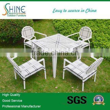 rattan dining set with stackable chairs (DA1088)