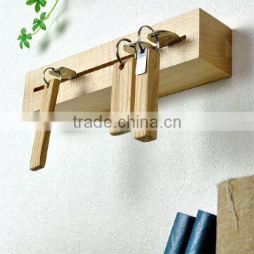 wooden wall hanging key rack