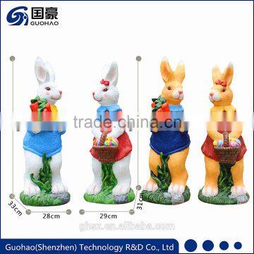 Artificial animal garden statue outdoor bunny garden sculptures