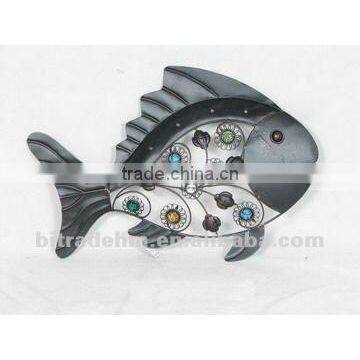 colorful beans metal fish for wall art