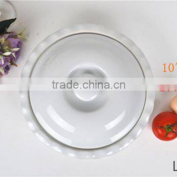 Ceramic White Porcelain Round Baking Dish photo-3