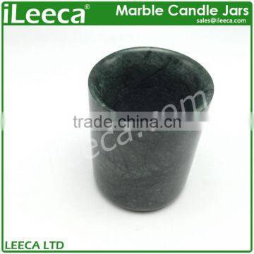 Dark Green Marble Jars for Candle Making photo-2