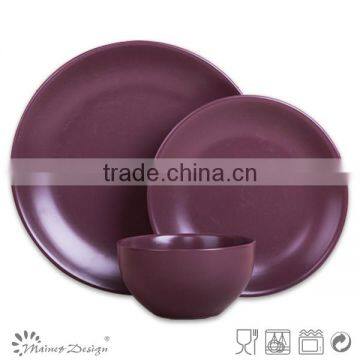 Hot Sale Pink Glazed Crockery Dinner Set photo-5