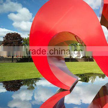 Outdoor Garden Modern Stainless Steel Two Heart Love Sculpture photo-2