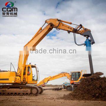 Earth drilling machine ground screw pile driver