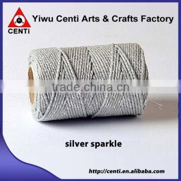 Quality silver sparkle coloured original cotton bakers twine