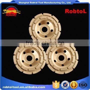 100mm Double Row Diamond Grinding Wheel 4" Abrasive Polishing Disc Concrete Granite Marble Double Cup Wheel photo-3