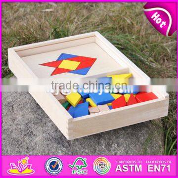 2017 New Design Toddlers Preschool Wooden Geometric Block Puzzle W14A161 photo-4