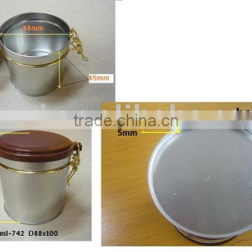 Tin Coffee Can Coffee Box with Latch Lid