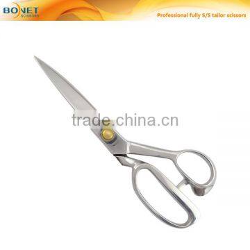 S12009 FDA certificated 9" 4.0 mm dress cut fully Stainless Steel heavy-duty tailor scissors