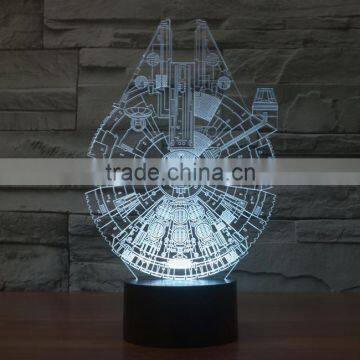 Remote Control Colorful 3D Illusion LED Night Light 3D Acrylic Lamp for Indoor Decoration for Festival Gift photo-5