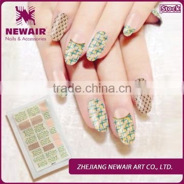 2016 factory cheap nail sticker fashion women arts and crafts decal korea nail sticker