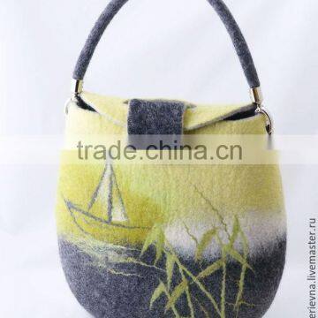 Best Selling Eco-friendly Handmade Decorated Felt Hand-bag