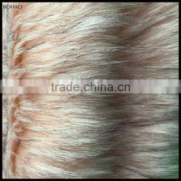 Soft Plush Fake Faux Jacqurd Tip Dyeing Imitation Fox Fur Costume Fabric photo-4