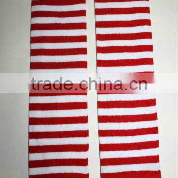 red white stripes leg warmer