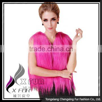 CX-G-B-199B Long Hair 2016 New Genuine Goat Fur Vest photo-6