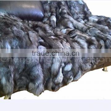 CX-D-67 Dropship Softtextile 2016 Fashion Genuine Fox Fur Fur Blanket photo-2
