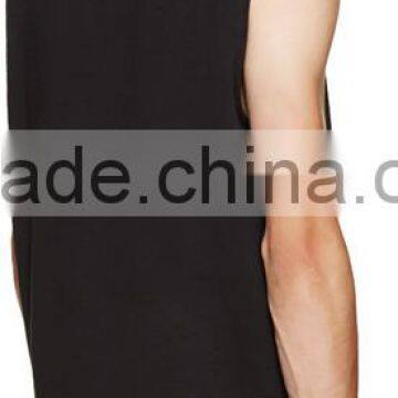 Sleeveless French Terry Vest Hoodie Beige Drawstring Hood Custom Embroidered Logo Zipper at Sides Shirt-tail Hem photo-2