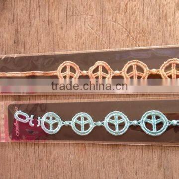 peace sign lace bracelet Italian lace bracelets peace sign macrame lace bracelet promotion woven lace bracelet