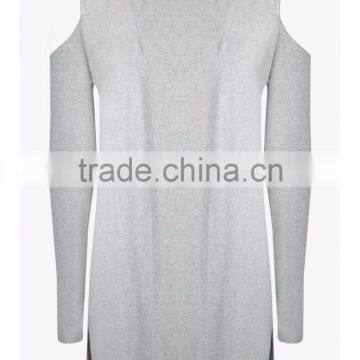 Cold Shoulder Draped Sexy Knitwear Custom Knitted Sweaters China Supplier photo-6