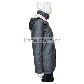 2014-2015 New Design Lady Sherpa Lining Fabric Parka Custom Made Coat Lady Parka photo-2