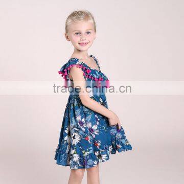 S17618A Kids Party 2017 Casual Sleeveless Model Baby Girl Summer Dress photo-3