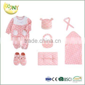 100% Cotton Long Sleeve Newborn Baby Bodysuits Gift Set Wholesale Newborn Baby Clothing photo-3