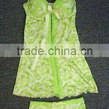 Ladies High Quality Lingerie Beautiful New Design Thong Ribbon Sexy Babydoll photo-2