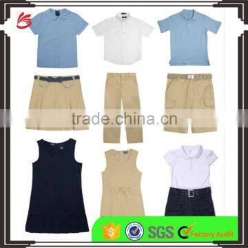 2017 Custom Made Fashion Design Children Girls School Uniforms Dress With Pictures photo-2