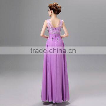 2016 Elegance Lace Wholesale Women Dresses for Party , Evening Maxi Long Style Sleeveless Latest Dress Designs for Ladies photo-5