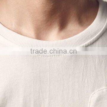 Cheap Bulk Custom Plain Thin White T-shirts With Pocket photo-3