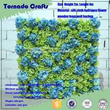 2017 Zhen Xin qi Crafts Artificial Silk Flower Wall for Wedding Backdrop Decoration photo-2