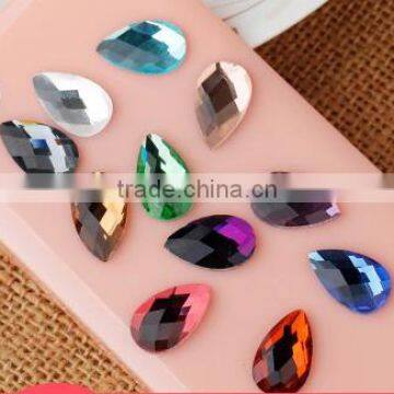 flat back teardrop glass rhinestones