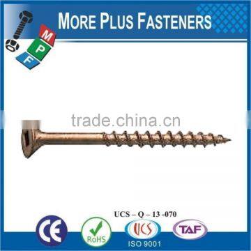 Made in Taiwan Bronze Plated Stainless Steel Zinc Finish Decking Screw photo-2
