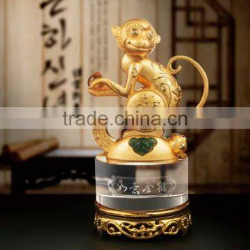 High Quality Beautiful Gold plated MONKEY TROPHY FOR BUSINESS GIFT