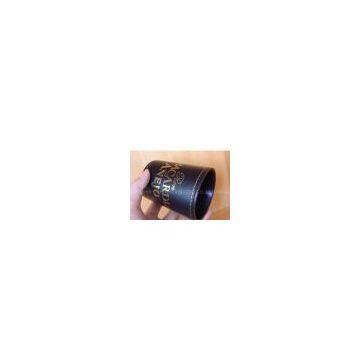 Dia.75 * 60mm * H.90mm Leather + PP plastic leather dice cup for bar dice game