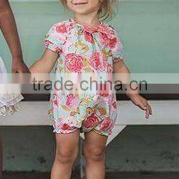 Organic Cotton Warm Soft Flower Baby Rompers Wholesale Girls Clothes