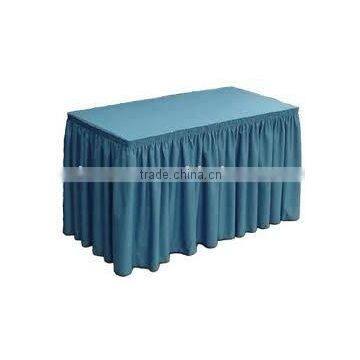 Polyester table skirting with different pleats and table skirts and hotel table linen