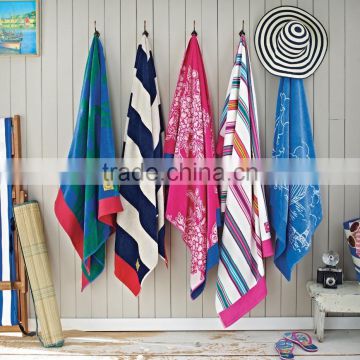 Full digital printed custom design velour microfiber 76*152cm Canada bath blanket also for summer beach