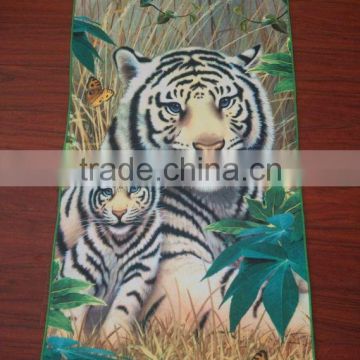 cheap price microfiber material full color printed beach bath towel