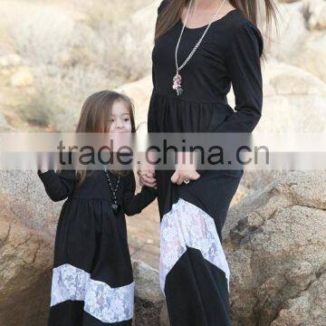 Mommy and me Maxi Dresses Women Dresses Lace Maxi Dress photo-4