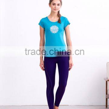 Fitness Wear Coverstitch Women Fitness Leggings photo-4