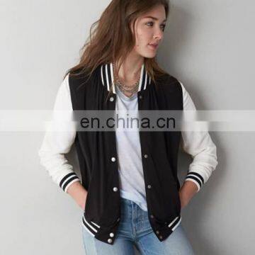 2016 latest Custom top american baseball varsity jacket high wholesale cheap for women