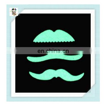 Self Adhesive Funny Glow In The Dark Party Fake Beard Mustache HPC-0375