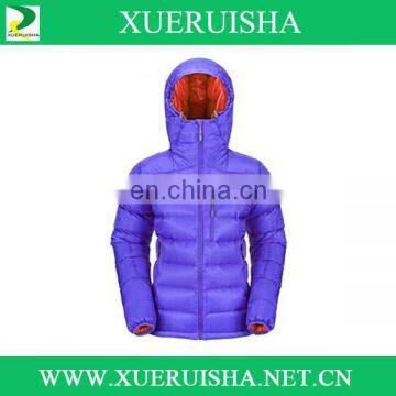 Waterproof and Soft Shell Down Jacket for Woman in Blue Color photo-2