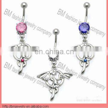 unique style angel dangle belly button rings body piercing jewelry