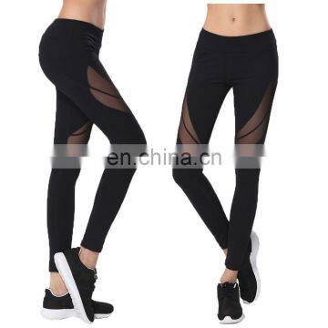 Women's High Slimming Waist Yoga Patchwork Mesh Pants Stretch Running Workout Leggings Gym Fitness Tights Body Shaper