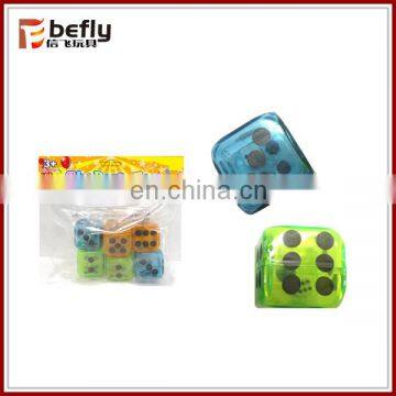 Transparent dice toy Cheap small plastic toy