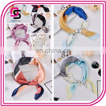 2017 New Spring Fashion with Satin Silk Scarf Business Lady Small Towel