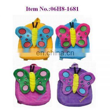 colorful plush kids backpacks with butterfly wholesale